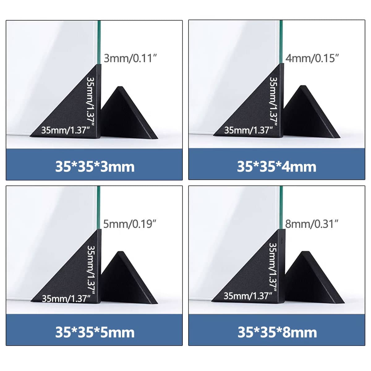 Glass Corner Protectors, Pack of 200 - 35 x 35 x 4 mm - view 3