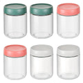 Glass Food Storage Jars with Lids Pack of 6, 16 oz Clear Leak-Proof for Kitchen Pantry - view 2