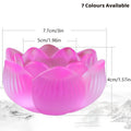 Glass Lotus Candle Holder Set of 7, Multicolour for Dining Table Decor - view 3