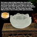 Glass Lotus Candle Holder Set of 7, Multicolour for Dining Table Decor - view 4