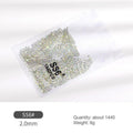 Glass Nail Art Rhinestones, About 1440 Pieces - Clear Crystal SS5 - view 4