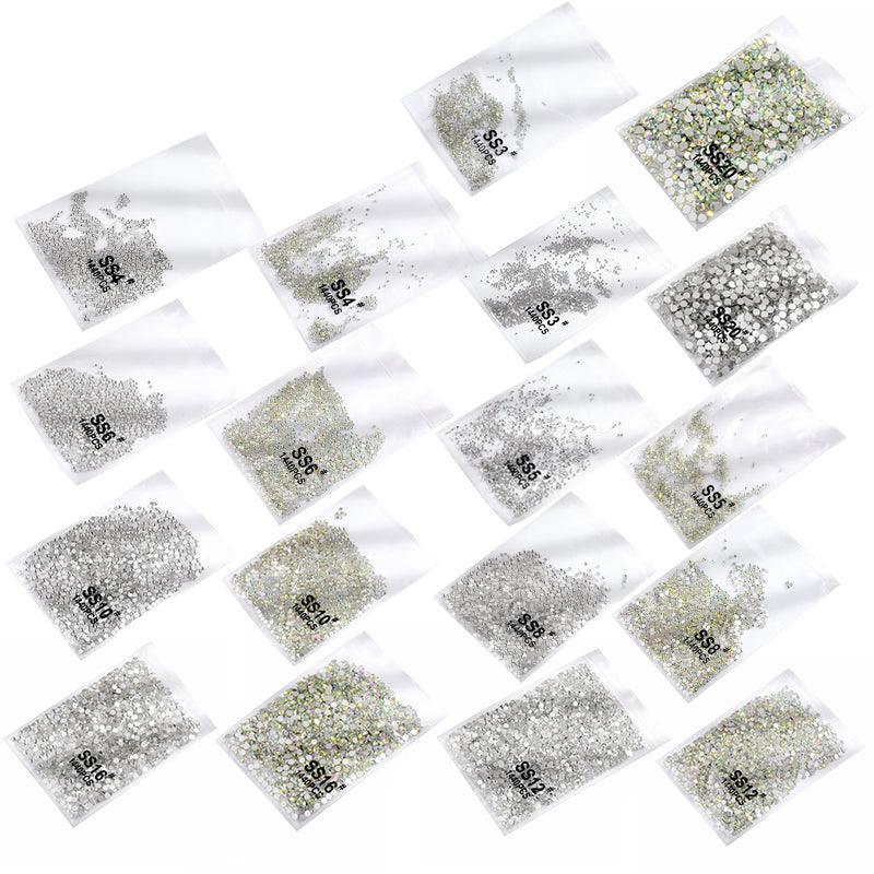 Glass Nail Art Rhinestones, About 1440 Pieces - Clear Crystal SS6 - view 3