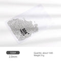 Glass Nail Art Rhinestones, About 1440 Pieces - Iridescent Crystal SS20 - view 5