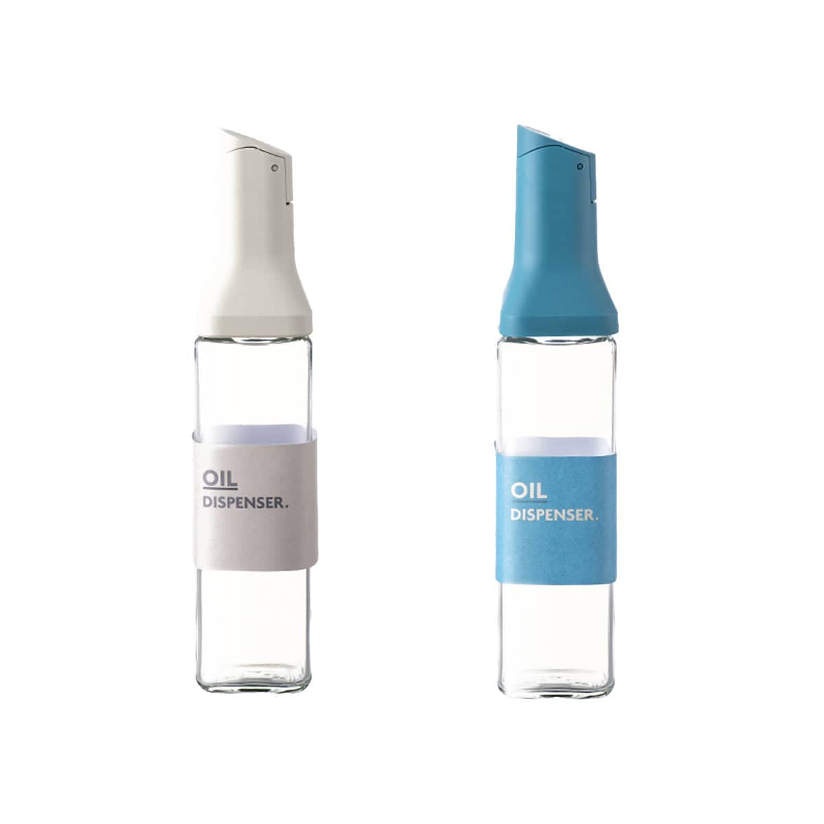 Glass Oil Dispenser Bottle with Auto-Open Spout, 500ml - Blue - view 3