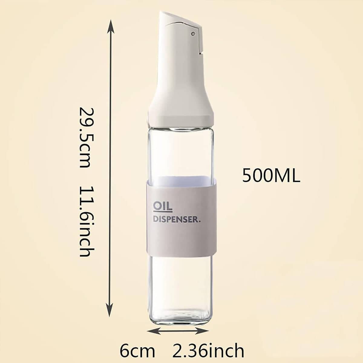 Glass Oil Dispenser Bottle with Auto-Open Spout, 500ml - Blue - view 4