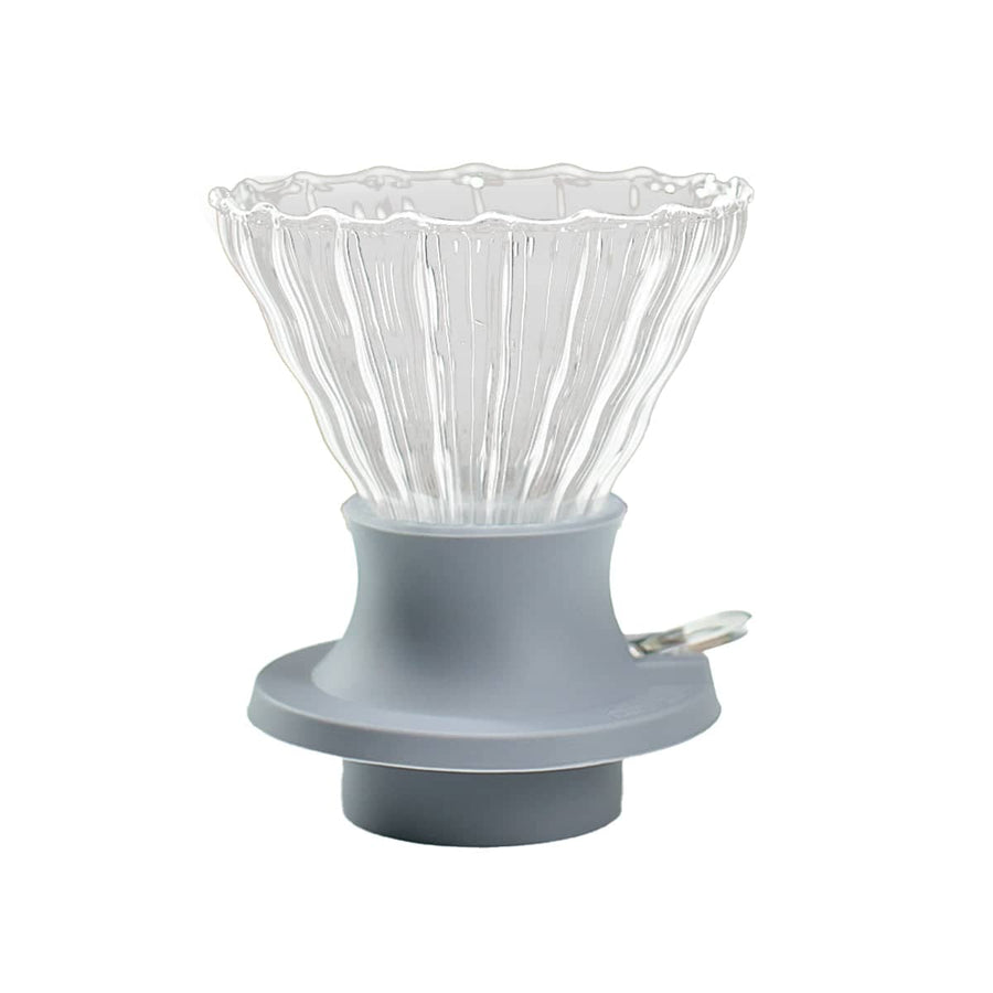 Glass Pour Over Coffee Dripper with Wavy Rim for Home Brewing - Wavy Filter Cup