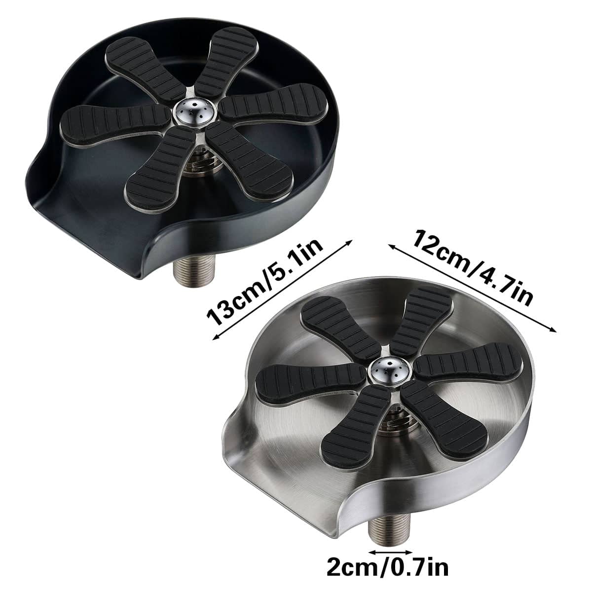 Glass Rinser 304 Stainless Steel Sink Cup Washer - Black - view 4