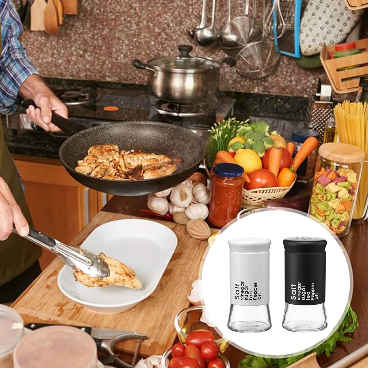 Glass Seasoning Shaker Bottle with Multi-Hole Lid - 130 ml - view 5