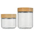 Glass Storage Jars with Bamboo Lids, Set of 4 - 300ml - view 3