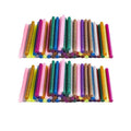 Glitter Hot Melt Glue Sticks, 7mm x 100mm - Assorted Colours, Pack of 100