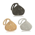 Glitter Triangle Evening Clutch Bag - Gold - view 3