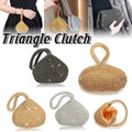 Glitter Triangle Evening Clutch Bag - Silver - view 2