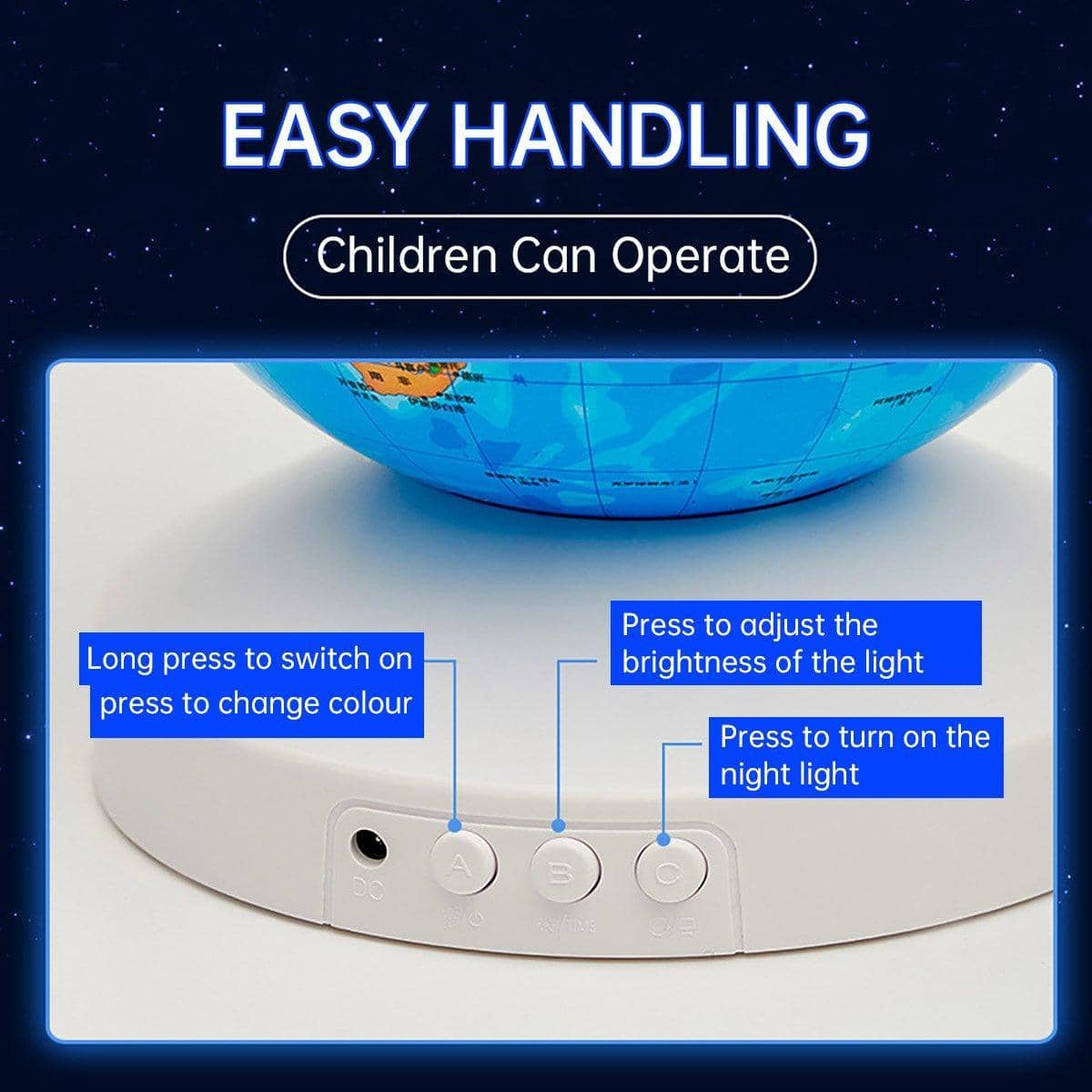 Globe Night Light 14 cm with Augmented Reality - Smart AR, Plug-In - view 4