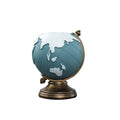 Globe Pen Holder Desk Organiser, Blue Resin Office Storage Stand and Decor Ornament - view 2