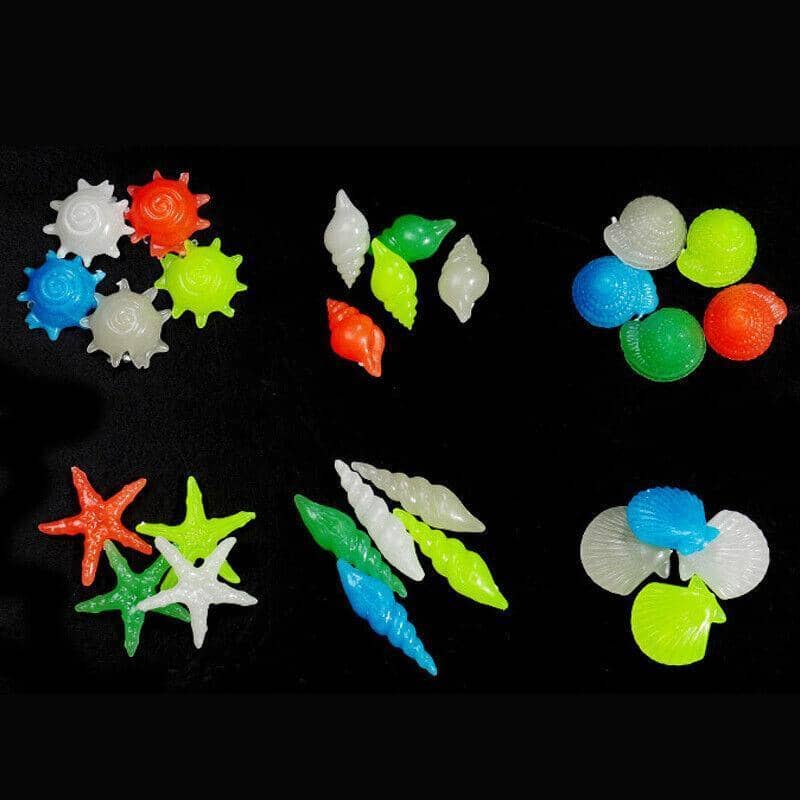 Glow in the Dark Aquarium Shell Stones - Mixed Shell Designs - view 5