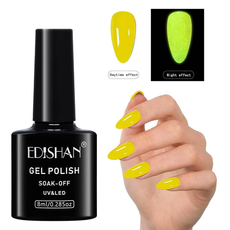Glow in the Dark Gel Nail Polish 8ml - Neon Yellow