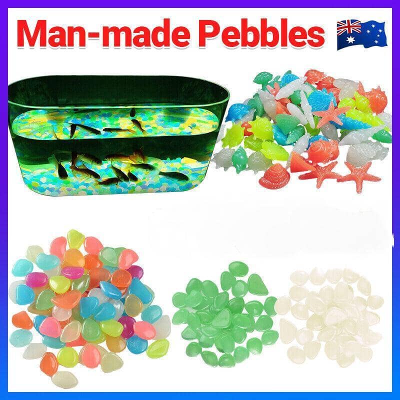 Glow in the Dark Pebbles, Pack of 100 - White - view 2