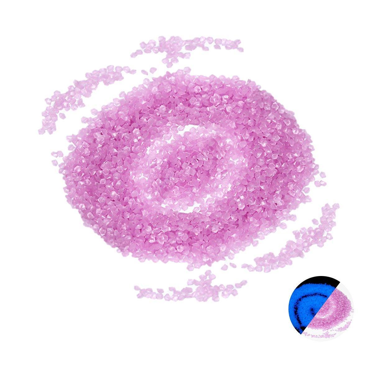 Glow in the Dark Sand, Resin Grains 3-5 mm, 250 g - Purple