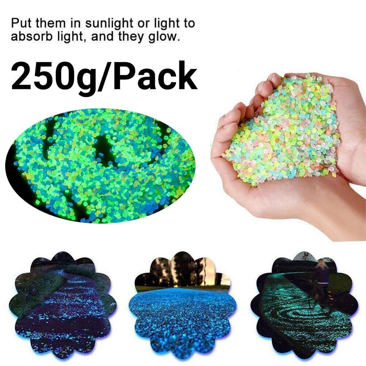 Glow in the Dark Sand, Resin Grains 3-5 mm, 250 g - Red - view 4