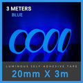 Glow in the Dark Self-Adhesive Luminous Tape 2cm x 3m - Blue