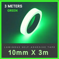 Glow in the Dark Self-Adhesive Tape - Yellow, 1cm x 3m - view 3