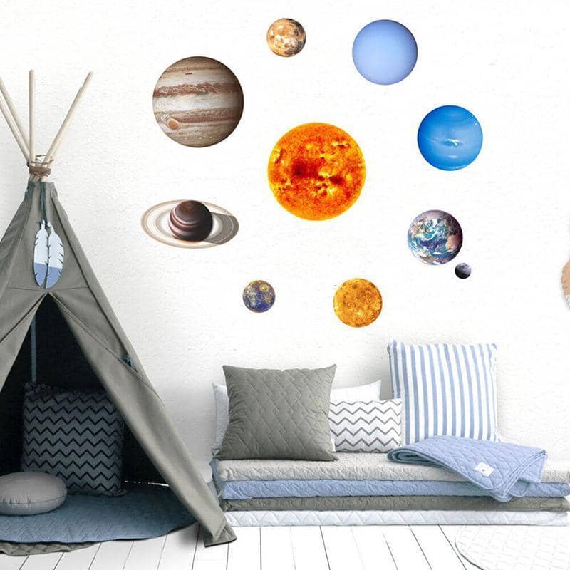 Glow in the Dark Solar System Wall Stickers, Pack of 10 - view 3
