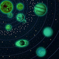 Glow in the Dark Solar System Wall Stickers, Pack of 10 - view 4
