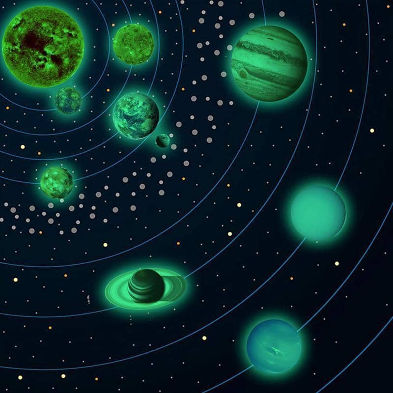 Glow in the Dark Solar System Wall Stickers, Pack of 10 - view 4