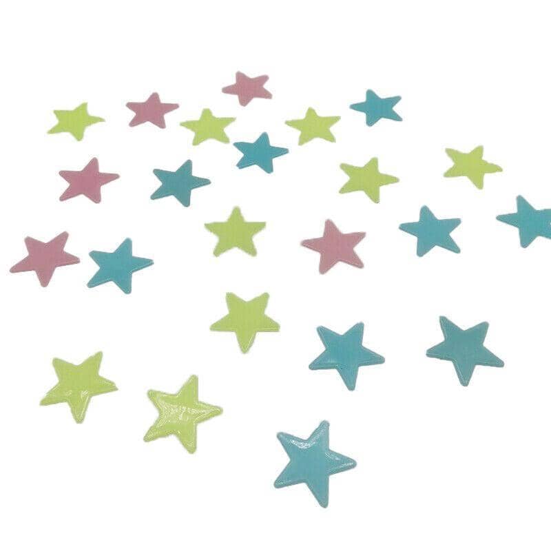 Glow in the Dark Star Wall Stickers, Pack of 100 - Blue - view 3