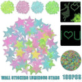 Glow in the Dark Star Wall Stickers, Pack of 100 - Green - view 2