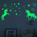 Glow in the Dark Unicorn Wall Stickers, Green, 20 x 30 cm - view 4