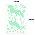 Glow in the Dark Unicorn Wall Stickers, Green, 20 x 30 cm - view 5