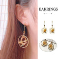 Gold Abstract Geometric Bubble Earrings, Handmade Industrial Style