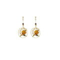 Gold Abstract Geometric Bubble Earrings, Handmade Industrial Style - view 2