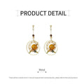 Gold Abstract Geometric Bubble Earrings, Handmade Industrial Style - view 3