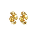 Gold Abstract Stud Earrings, Copper Alloy for Women - view 2