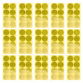 Gold Adhesive Sticker Dots 50mm, 8 Dots, 15 Sheets - Round Labels