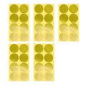 Gold Adhesive Sticker Dots 50mm, 8 Dots, 5 Sheets - Round Labels
