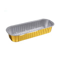Gold Aluminium Foil Food Boxes with Plastic Lids - 200 ml, Pack of 50