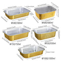 Gold Aluminium Foil Food Boxes with Plastic Lids - 200 ml, Pack of 50 - view 5