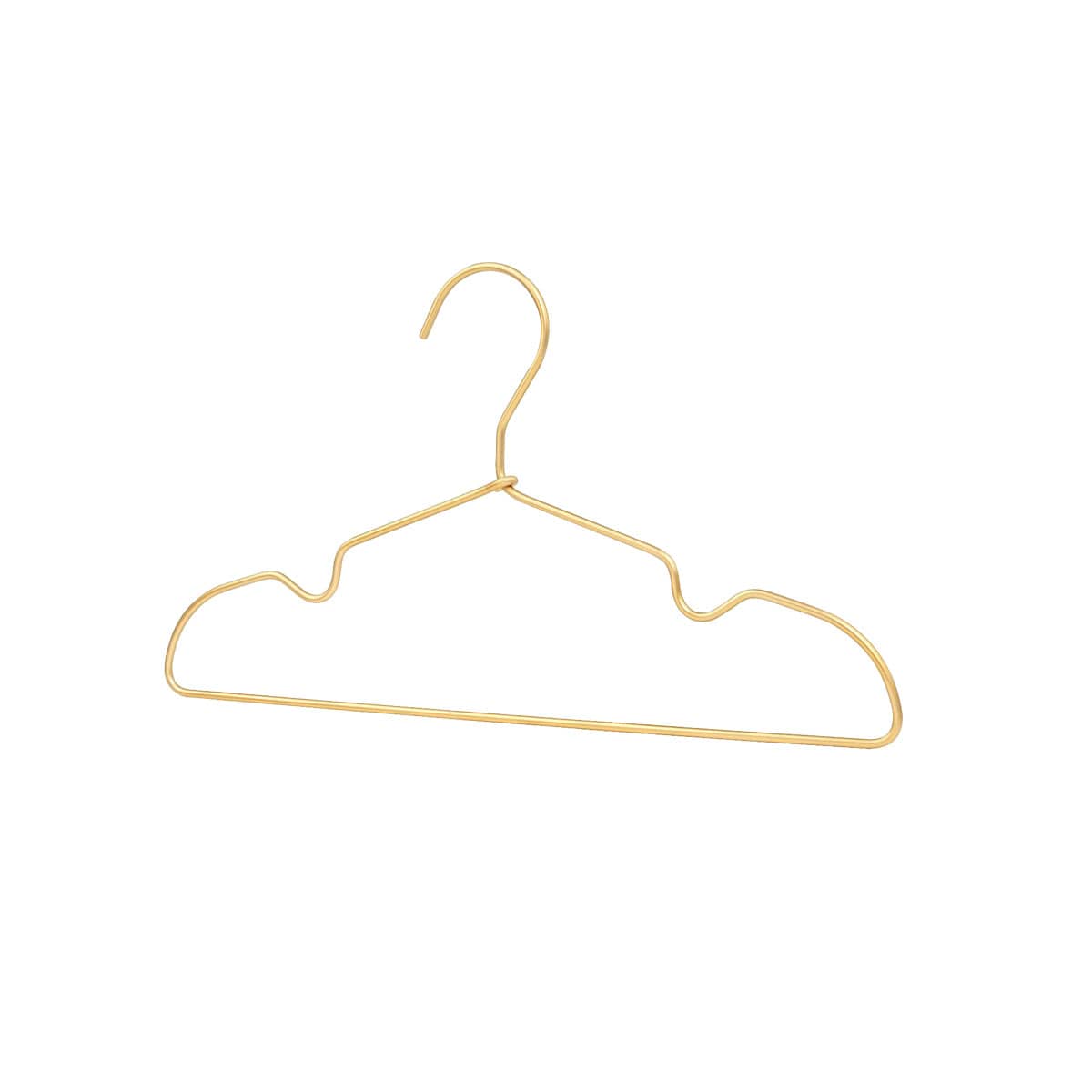 Gold Aluminium Small Clothes Hangers Pack of 30 Compact 33 cm - view 2