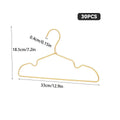 Gold Aluminium Small Clothes Hangers Pack of 30 Compact 33 cm - view 3