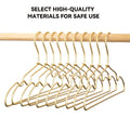 Gold Aluminium Small Clothes Hangers Pack of 30 Compact 33 cm - view 5