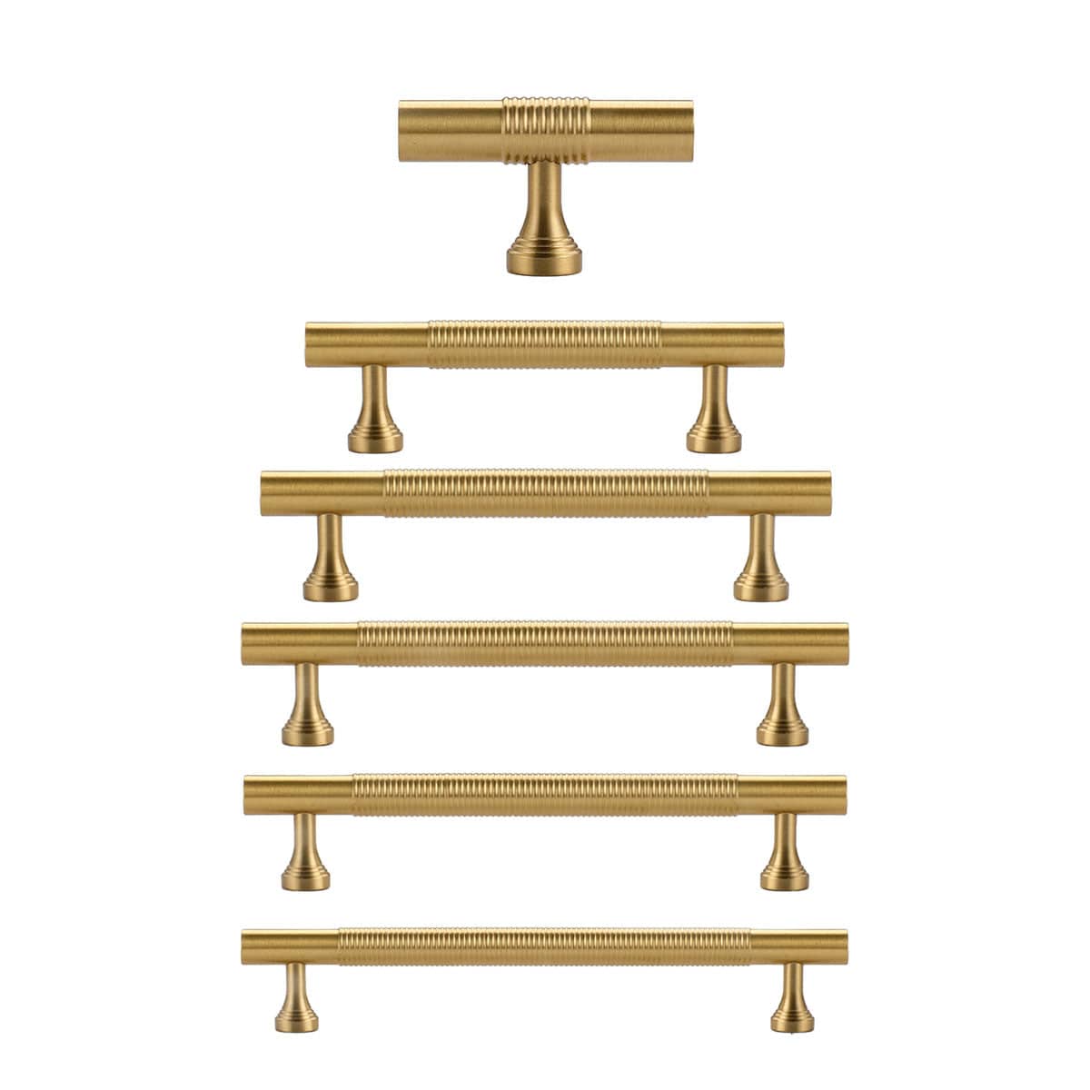 Gold Brass Cabinet Handle - 96 mm Hole Spacing - view 3