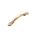 Gold Cabinet Handle with Scrolled Ends - 64mm Hole Spacing