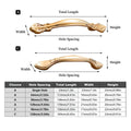Gold Cabinet Handle with Spoon-Shaped Ends - 128mm Hole Spacing - view 4