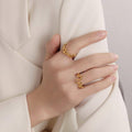 Gold Chain Link Ring for Women - Style 3, Size 7 - view 5