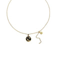 Gold Chain Necklace with Moon and Star Pendant - Single Pendant