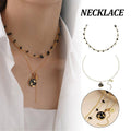 Gold Chain Necklace with Moon and Star Pendant - Single Pendant - view 2