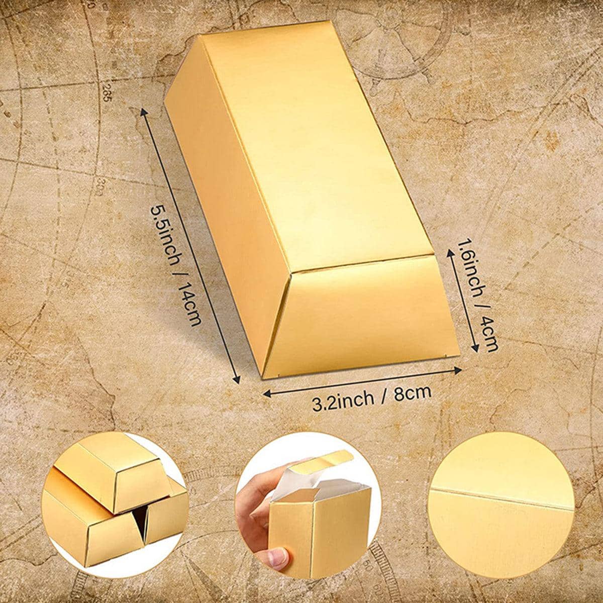 Gold Chocolate Candy Boxes, Pack of 20 - Size S (14.5 x 5 x 3 cm) - view 5